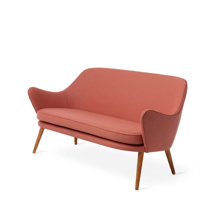 Dwell sofa - 2-seat fabric hero 511 blush. leg in smoked oak - Warm Nordic