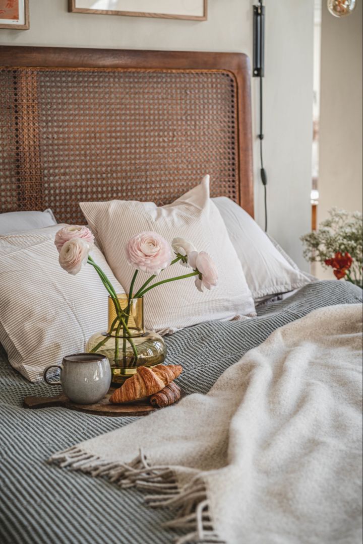 Create a cosy bedroom and serve yourself breakfast in bed. 
