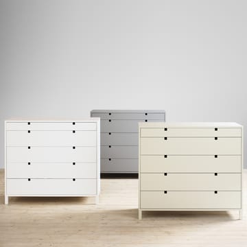 Square dresser 5 drawers - White - 1898