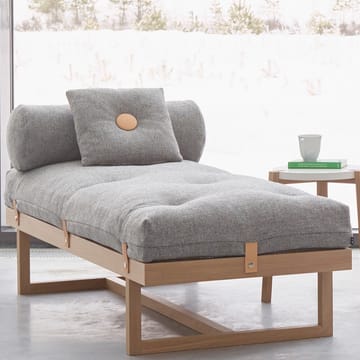 Stay day bed - Fabric grey. body in whiteoiled oak - A2