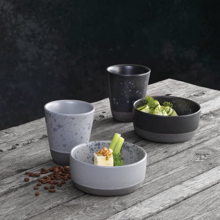 Raw bowl Ø13.5 cm - grey with dots - Aida
