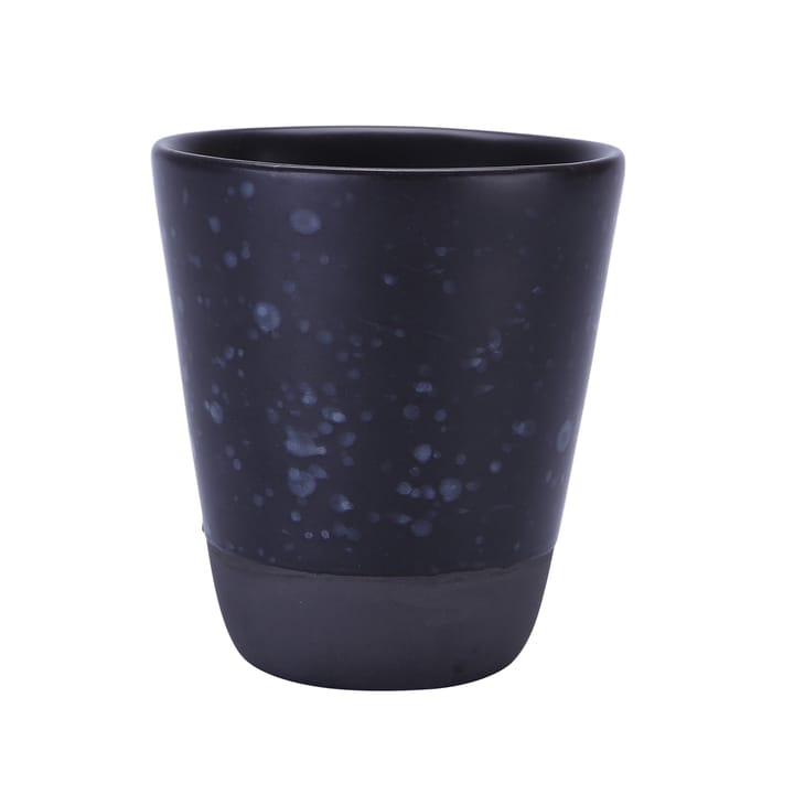 Raw double-wall mug 25 cl - black with dots - Aida