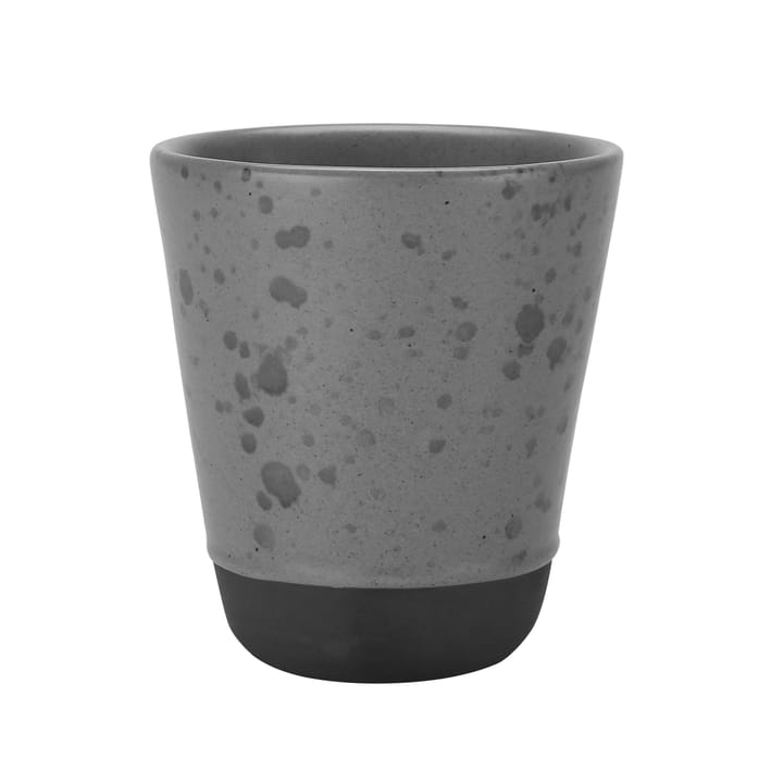 Raw double-wall mug 25 cl - grey with dots - Aida