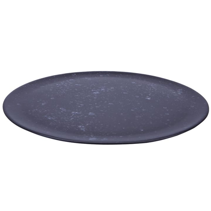 Raw serving platter Ø34 cm - black with dots - Aida