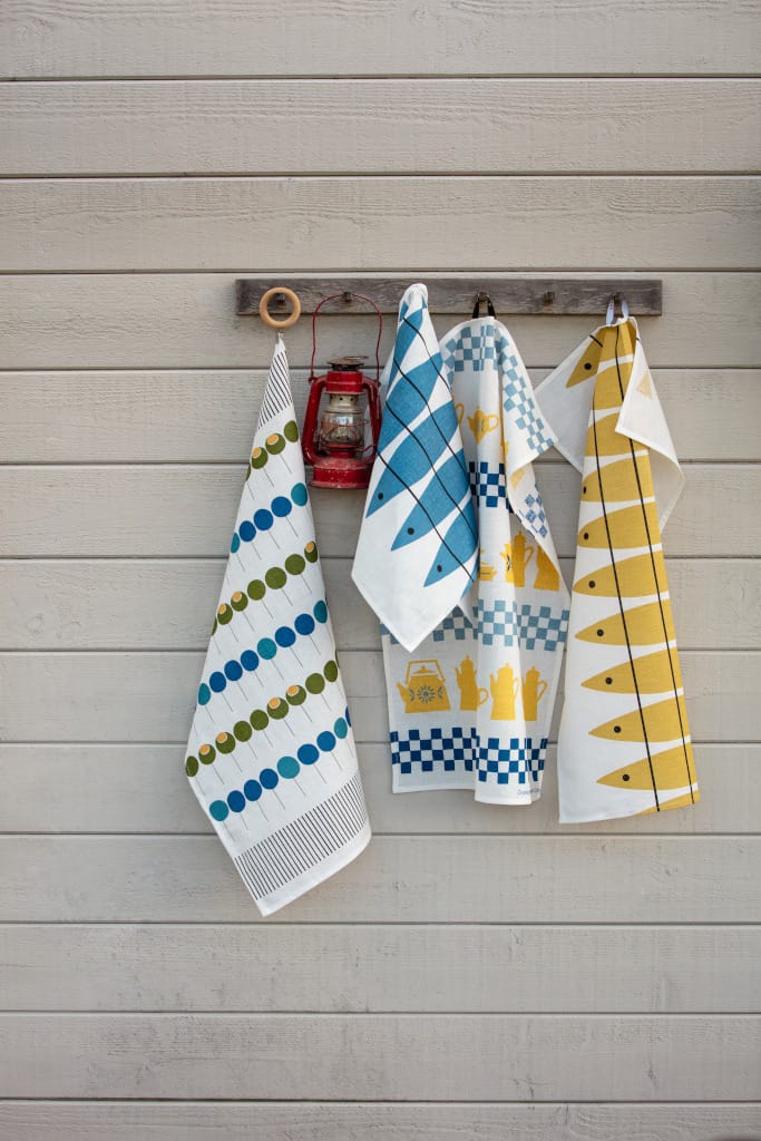 Grytskåpet kitchen towel 47x70 cm - Multi-yellow-blue - Almedahls