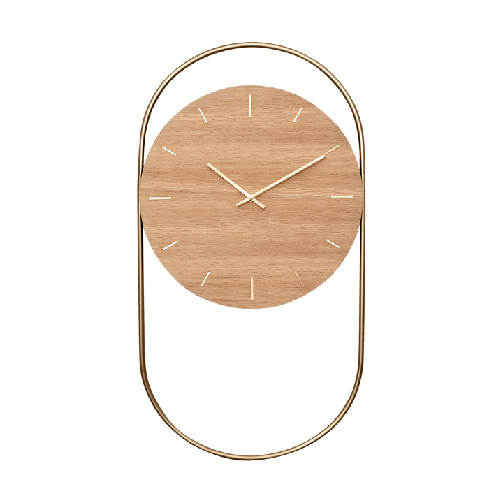 A-Wall wall clock 41x76 cm - Oak-brass - Andersen Furniture