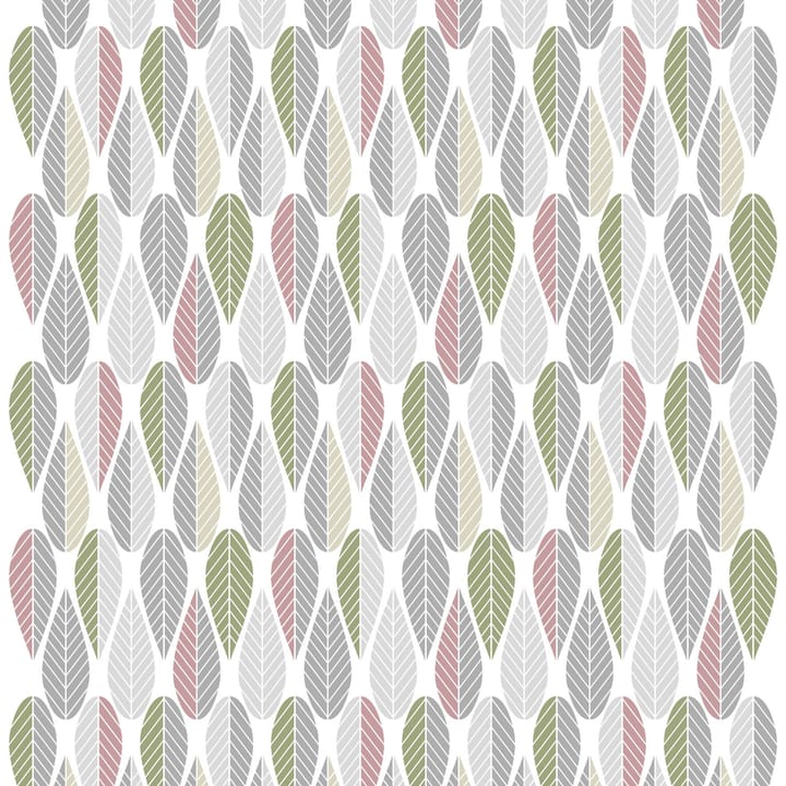Blader fabric - pink-grey-green - Arvidssons Textil