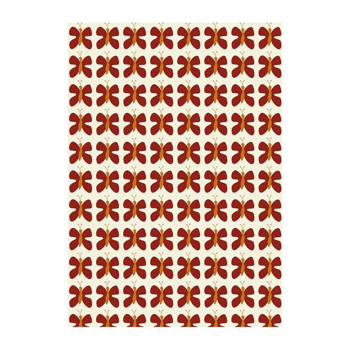 Fjäril Mini oilcloth - Red - Arvidssons Textil