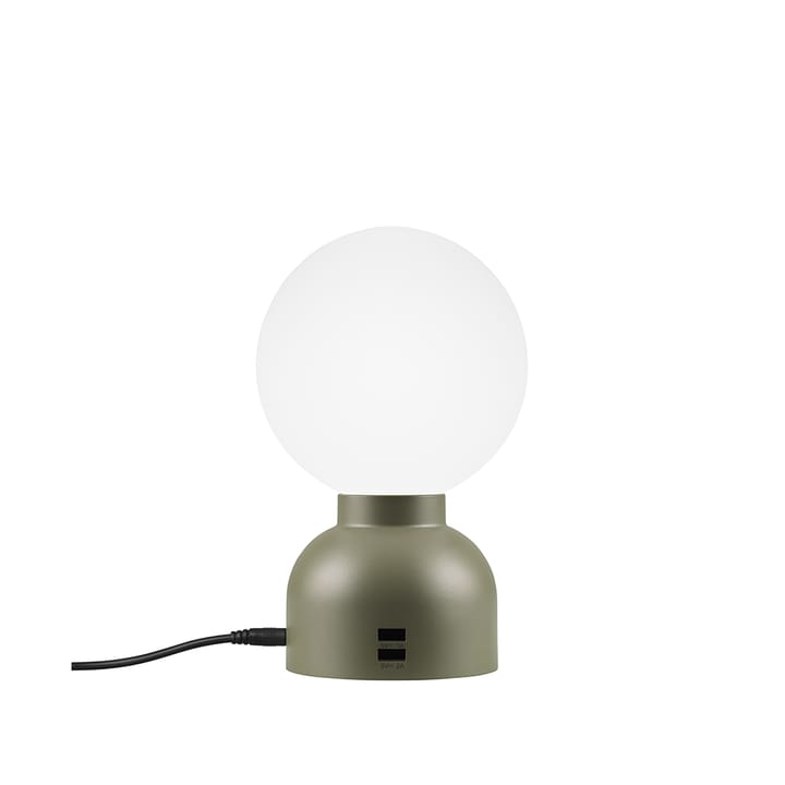 Pluggie table lamp - Powder green, opal glass - Ateljé Lyktan