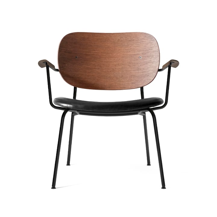 Co lounge chair - Leather dakar 0842 black, back & arm, dark stained oak, black legs - Audo Copenhagen