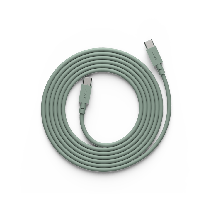 Cable 1 USB-C to USB-C charging cable 2 m - Oak green - Avolt