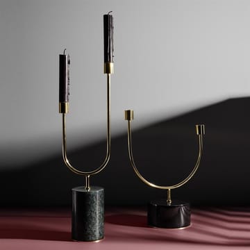 Grasil candle holder - black-brass - AYTM