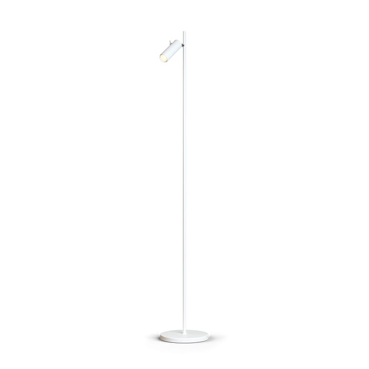 Cato Slim floor lamp single - Matte white-LED - Belid