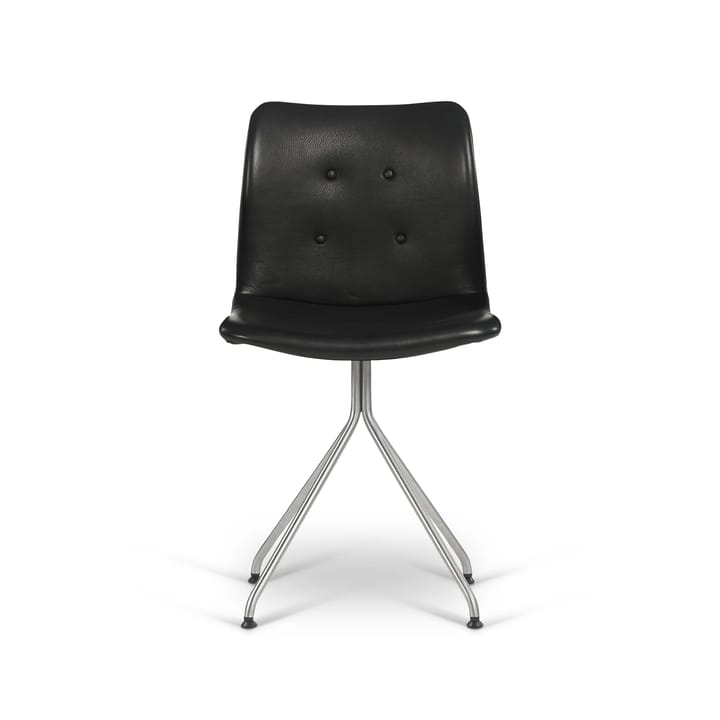 Primum chair - Adrian Black-stainless steel fixed base - Bent Hansen