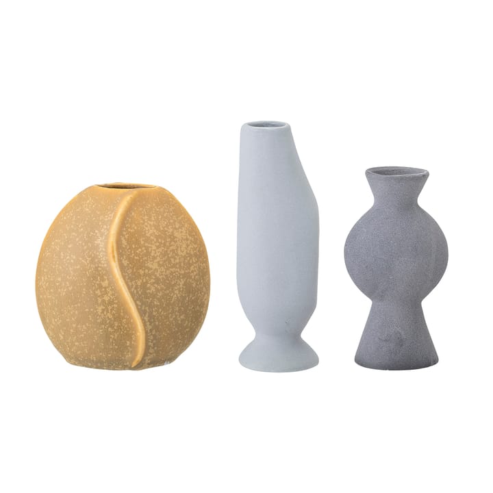 Bloomingville vase stoneware 3-pack - Multi - Bloomingville