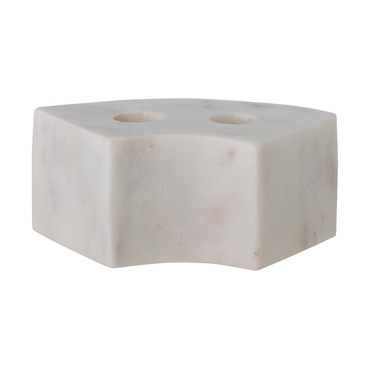Florida candleholder 14,5x6x7,5 cm - White marble - Bloomingville