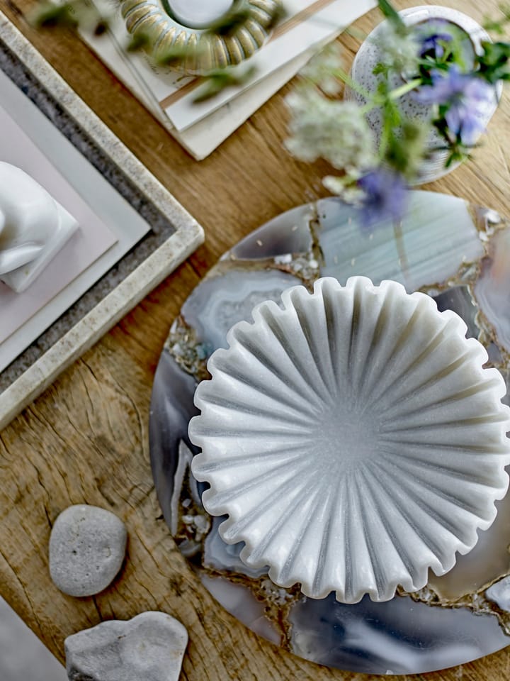 Harmonia decorative bowl Ø17 cm - White marble - Bloomingville