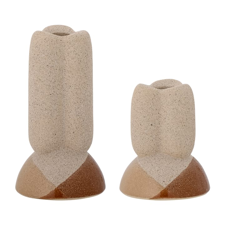 Iness candle sticks 2 pieces - Brown - Bloomingville