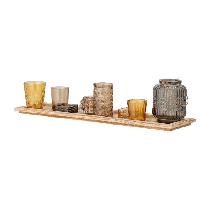 Sanga tray with candle holder 9 pieces - Brown - Bloomingville