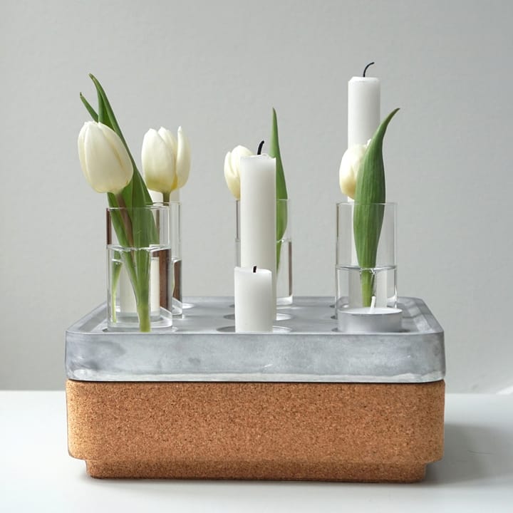 Stumpastaken Small gift set - Aluminum. Cork bowl nature. 4-pack vases. matches - Born In Sweden