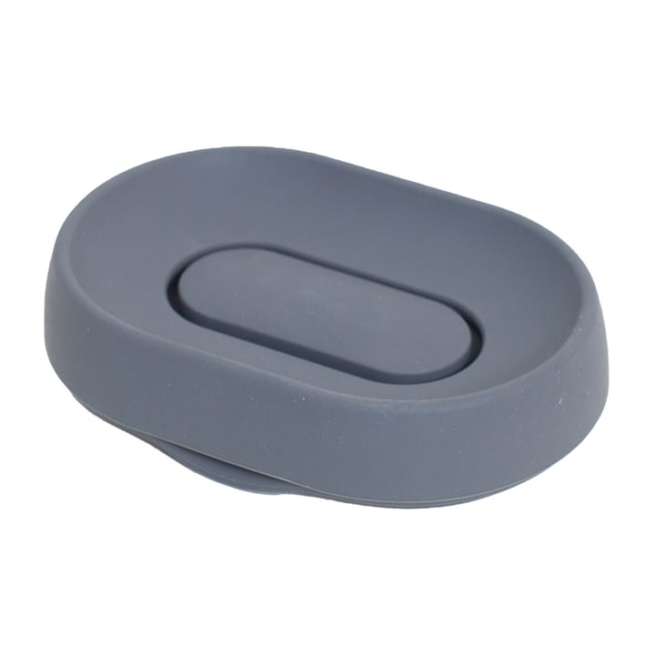 Soap tray with concealed drain spout in silicone - large - Graphite - Bosign