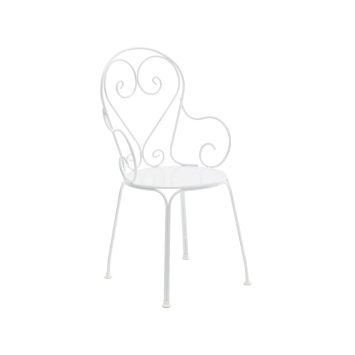 Classic No.1 armchair - White, metal seat - Byarums bruk