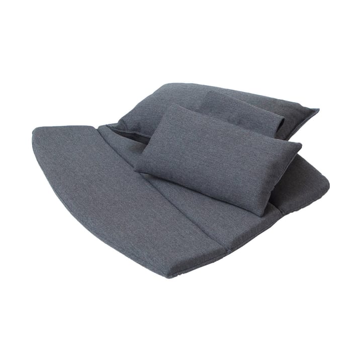 Breeze cushion set lounge armchair high back - Cane-line Natté black - Cane-line
