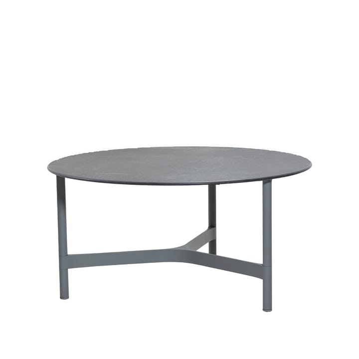 Twist coffee table large Ø90 cm - Fossil black-light grey - Cane-line