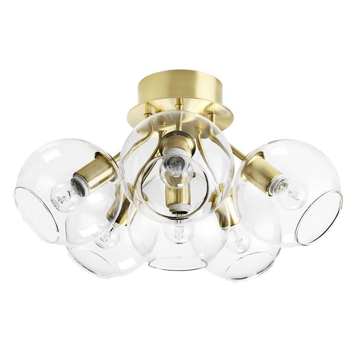 Tage ceiling lamp - brass-clear glass - CO Bankeryd