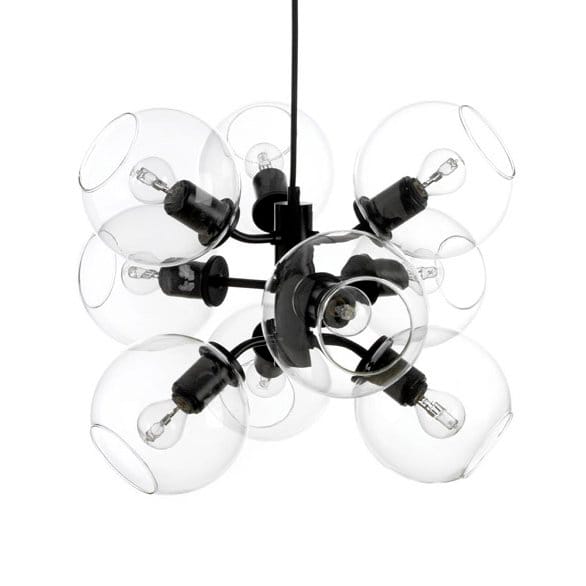 Tage pendant - black- clear glass - CO Bankeryd