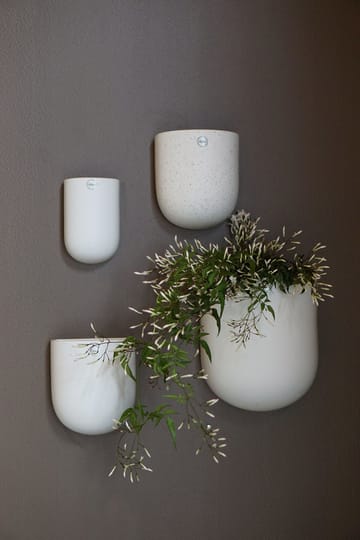Cut wall-hang flower pot white - large - DBKD