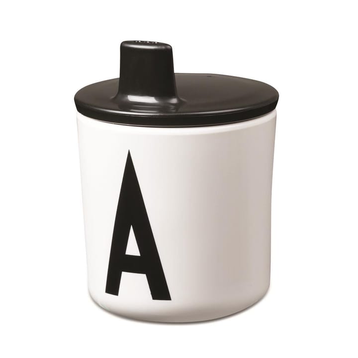 Design Letters beak lid to melamine cup - black - Design Letters