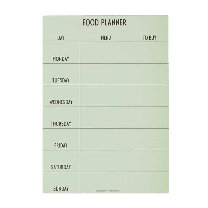 Design Letters meal planner - mint - Design Letters