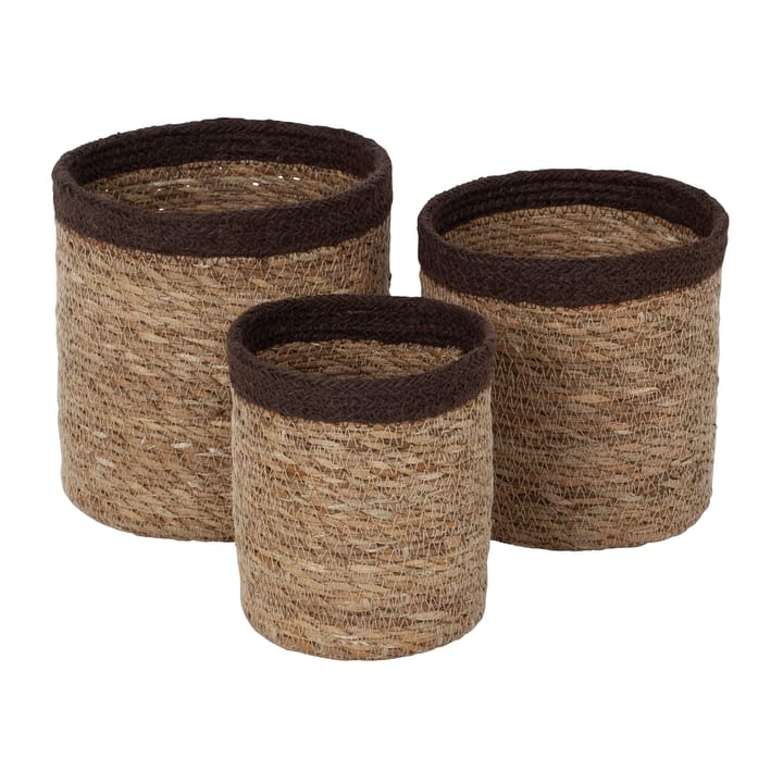 Emil storage basket 3-pack small - Natural-brown - Dixie