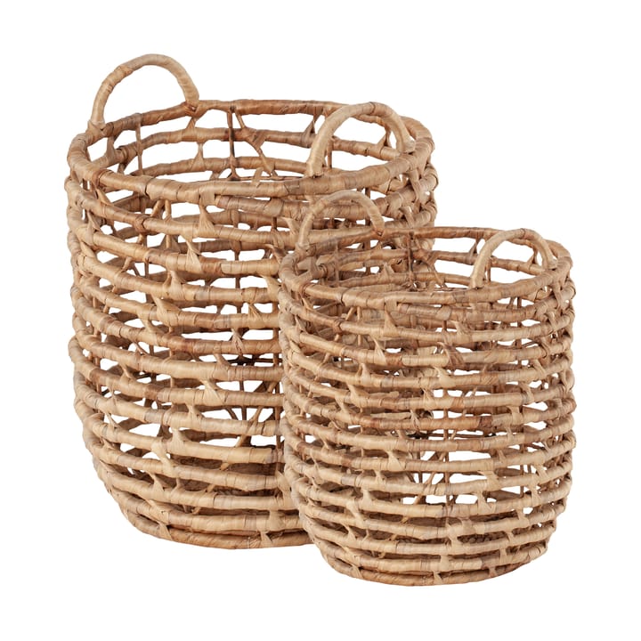 Lily storage baskets U-shape open twist 2 pieces - Natural - Dixie