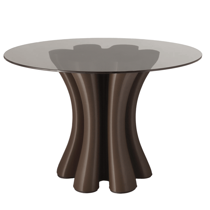 Anemone dining table Ø110 cm - Chocolate - Ekbacken Studios