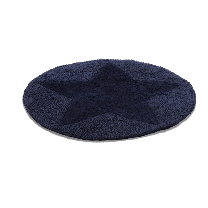 Etol star rug round - navy - Etol Design
