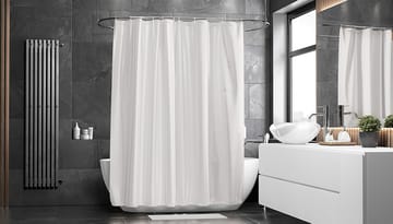 Match shower curtain 200x240 cm (extra height) - white - Etol Design