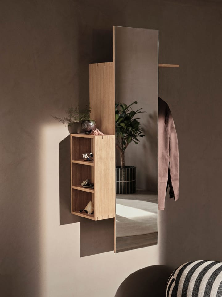 Bon hallway cabinet coat rack with mirror - Oiled Oak - ferm LIVING