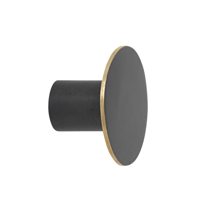 Flat Circle knob black-brass - Ø4 cm - ferm LIVING