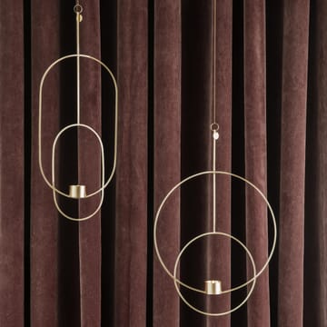 Hanging tealight holder round - brass - ferm LIVING
