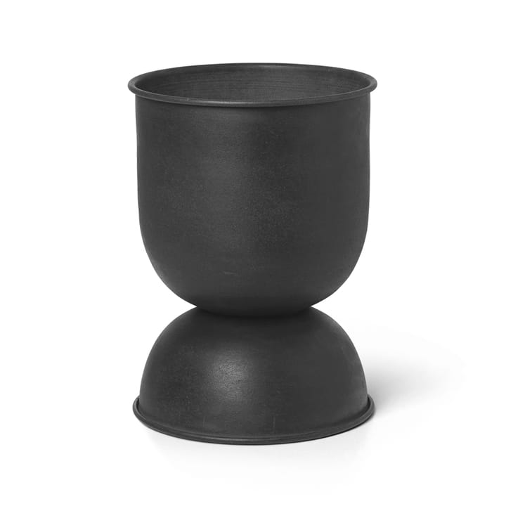Hourglass flower pot extra small Ø21 cm - Black-dark grey - Ferm LIVING