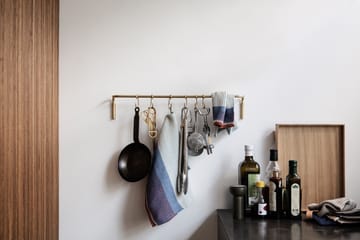 Kitchen rod with 6 hooks - brass - ferm LIVING