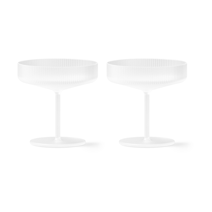 Ripple champagne glass 2-pack - Frosted - Ferm LIVING
