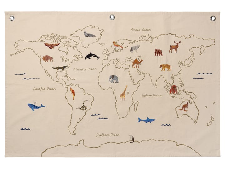 The world fabric map - Off white - Ferm LIVING