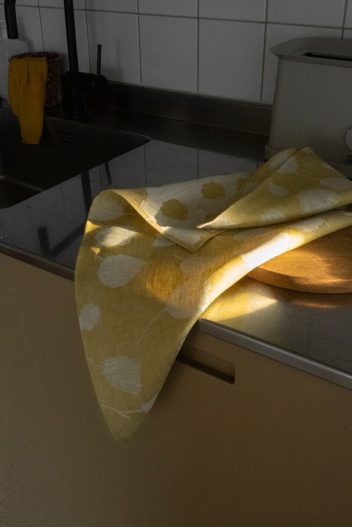 Bouquet kitchen towel 58x58 cm - Yellow-white - Fine Little Day