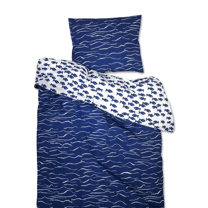Fishwave bed set - white-blue - Fine Little Day