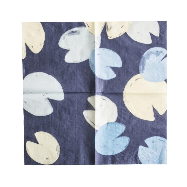 Water lilies napkin 25-pack - blue-yellow - Fine Little Day