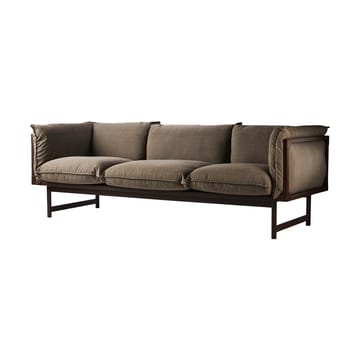 Bleck 3-seater sofa - Beech-dark brown stain-Foss 0272 - Gärsnäs