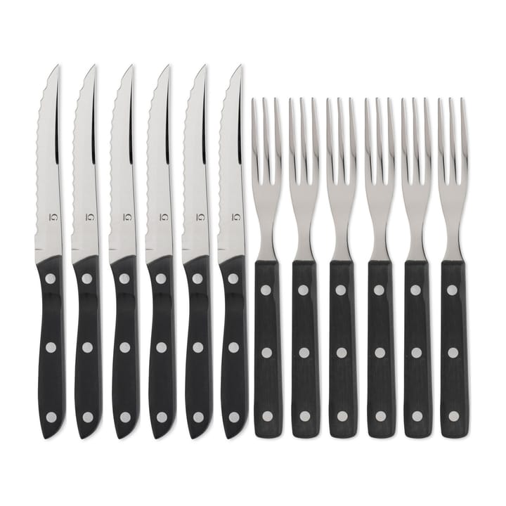 Old Farmer black cutlery 12 pieces - 12 pieces - Gense